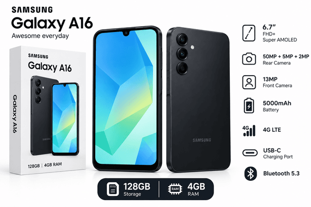 Samsung Galaxy A16 128GB + 4GB